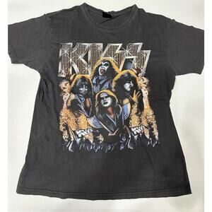 Kiss Band Shirt Mens Medium Black Short Sleeve Rock Music Tee